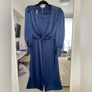 Satin Blue top and pant set